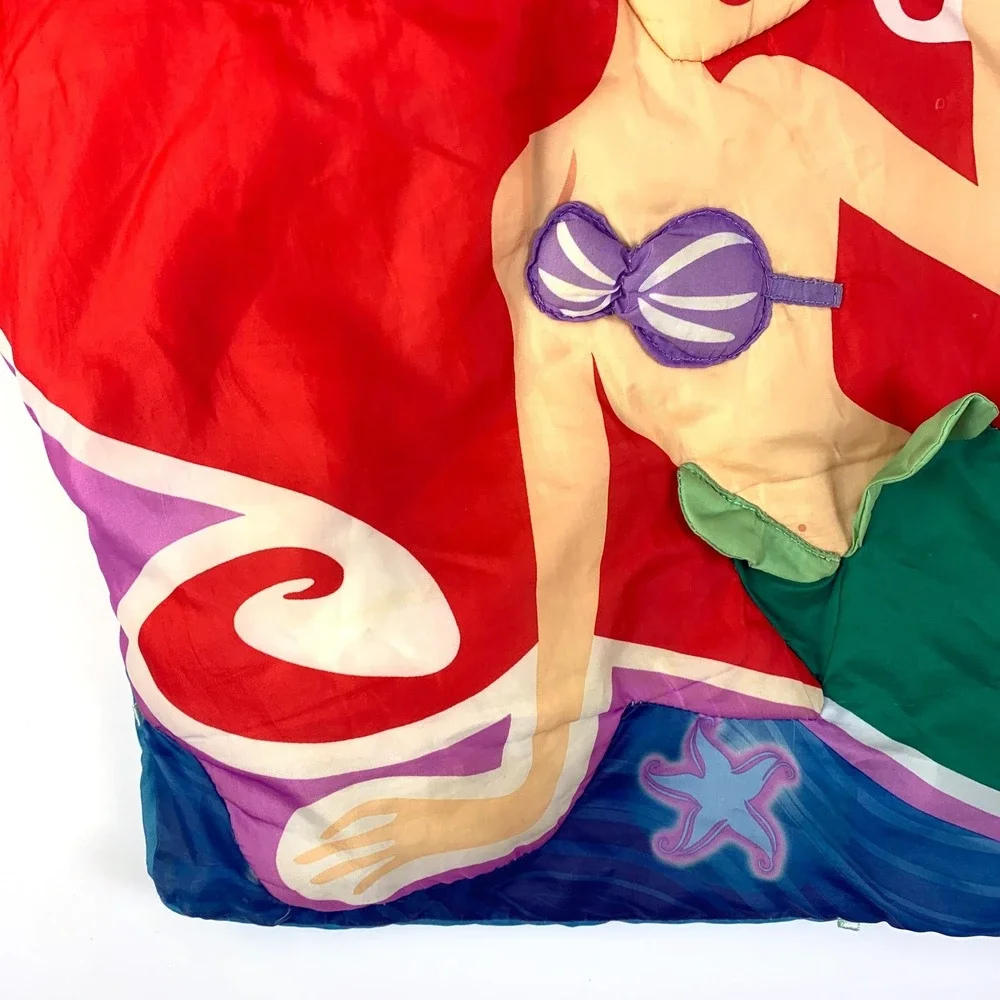 VTG Snugglers Disney Princess The Little Mermaid Ariel‎ Pillow Case 3D Stuffed